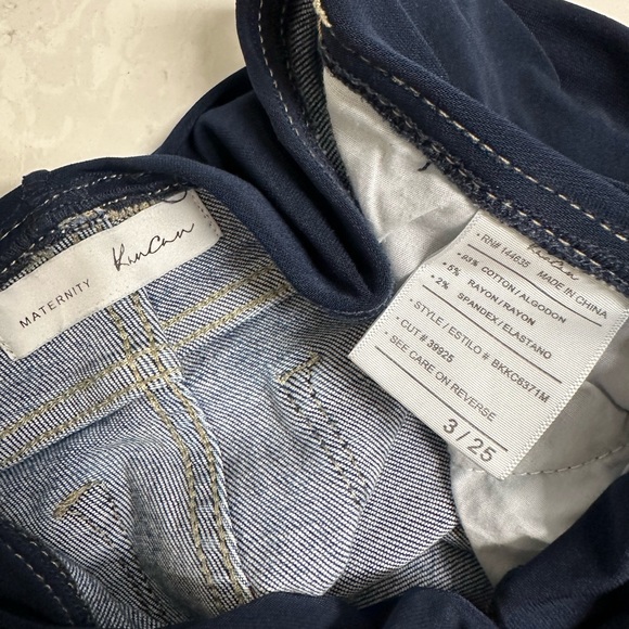 KanCan Renley Maternity Fringe Denim Shorts - Picture 5 of 6